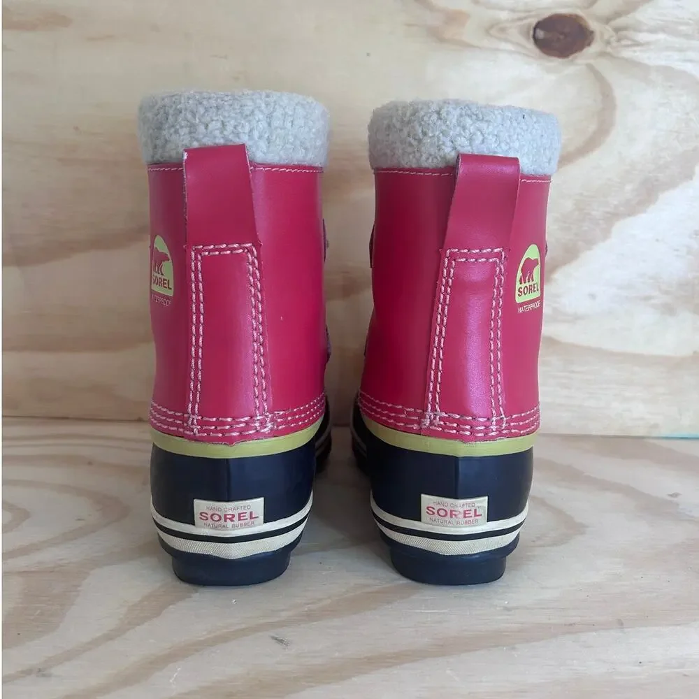 Sorel - Insulated - Winter Boots - Pink/Black - Little Girl's - 13 - NC1880-600